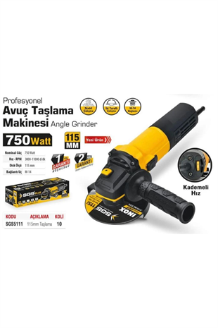AVUÇ TAŞLAMA 750 WATT (115MM) DEVİR AYARLI