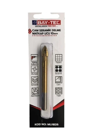 BAY-TEC 10 MM CAM SERAMİK DELME MATKAP UCU