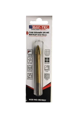 BAY-TEC 12 MM CAM SERAMİK DELME MATKAP UCU