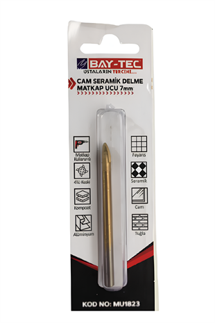 BAY-TEC CAM SERAMİK DELME MATKAP UCU   7mm