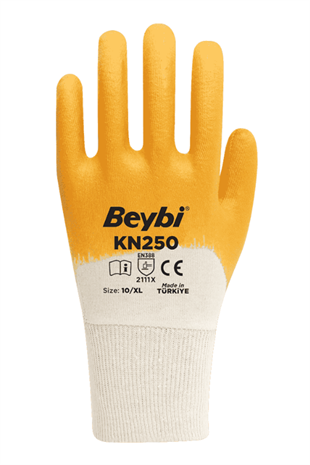 BEYBİ SARI-BEYAZ NİTRİL ELDİVEN KN-250 NO:10