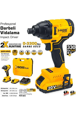 DARBELİ VİDALAMA SETİ 20 VOLT(2.0Ah)