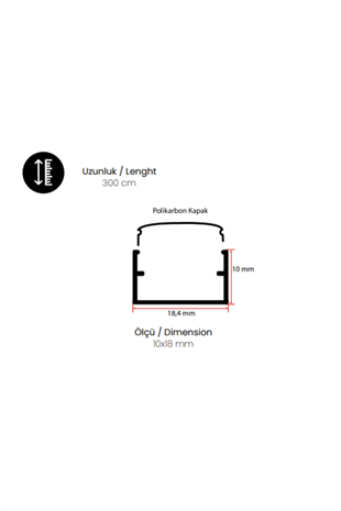 GLOBAL KANAL LED PROFİLİ (10X18)