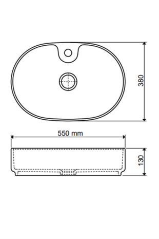 İDEA LOOK 55 CM TEZGAH ÜSTÜ LAVABO
