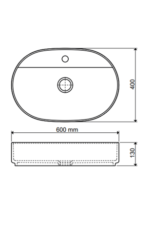 İDEA MOON 60 CM TEZGAH ÜSTÜ LAVABO