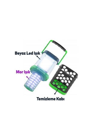 KLAUS MOR IŞIKLI KAMP LAMBASI (3 W & 1200 MAH & 200 LÜMEN)