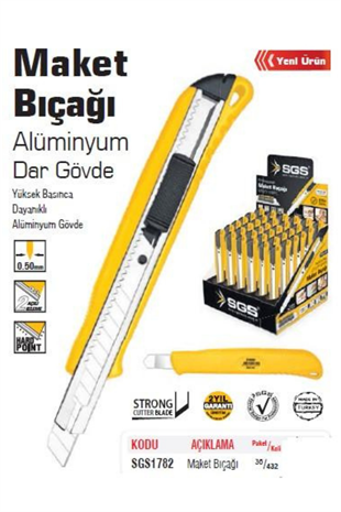 MAKET BIÇAĞI(ALÜMİNYUM DAR GÖVDE)
