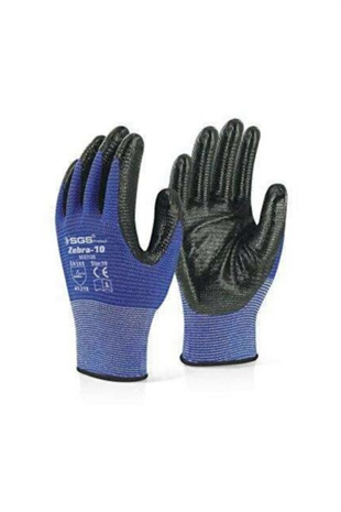 NİTRİL KAPLI ÖRME ELDİVEN MAVİ ZEBRA-10