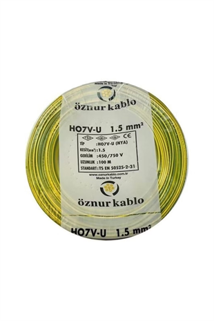 NYA KABLO 1.5 MM2 (SARI YEŞİL)