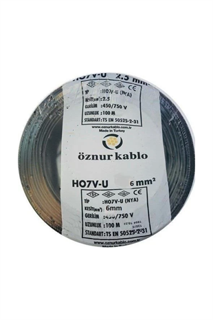 NYA KABLO 6 MM2 (SİYAH)