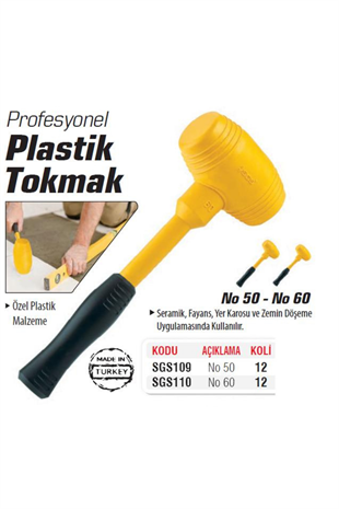 PLASTİK TOKMAK PROFESYONEL NO:50