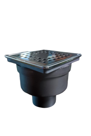 10X10 PASLANMAZ ÇERÇEVE VE IZGARA KLEPELİ ALTTAN ÇIKIŞLI SÜZGEÇ A.Ç.50