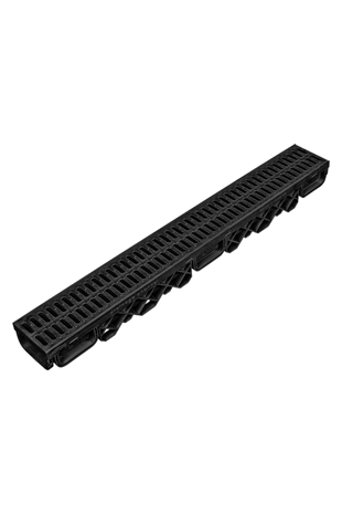 PLS 130X95X1000 DRENAJ KANALI+IZGARA SİYAH