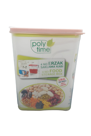 POLY TİME E-393 4 NO ERZAK SAKLAMA KABI 2.75 LT.
