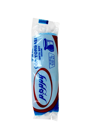 POPPY ÇÖP TORBASI 055*060 ORTA MAVİ 50 PK/KL