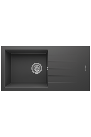 REALSTONE ANTRASİT P11 ASSOS 86 XL 860X435  DAMLALIKLI GRANİT EVİYE