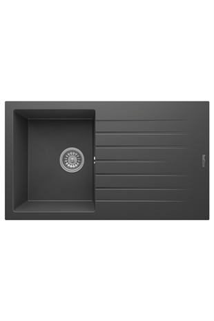 REALSTONE  P04 TROYA ANTRASİT 860X500  DAMLALIKLI GRANİT EVİYE