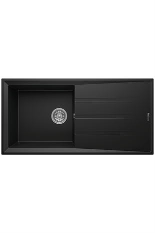 REALSTONE SİYAH P12 EFES 100 1000X500 DAMLALIKLI GRANİT EVİYE