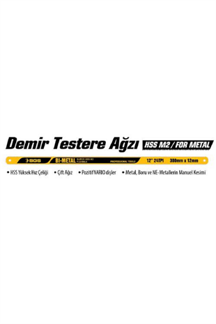 SGS DEMİR TESTERE AĞZI (DAR)