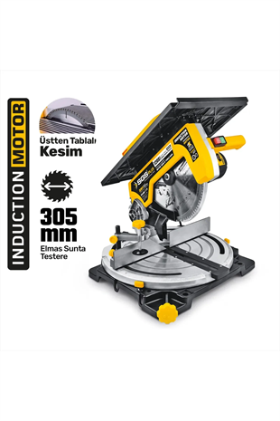 SGS GÖNYE KESME TESTERE ÜSTTEN TABLALI 1200 Watt 305 MM
