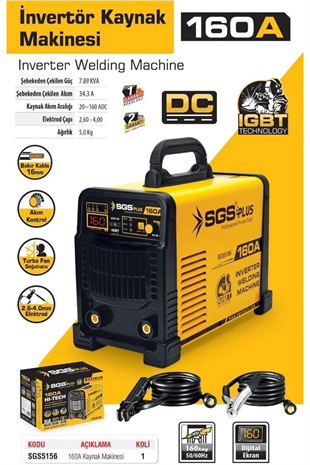 SGS İNVERTÖR KAYNAK MAKİNESİ 160 AMPER