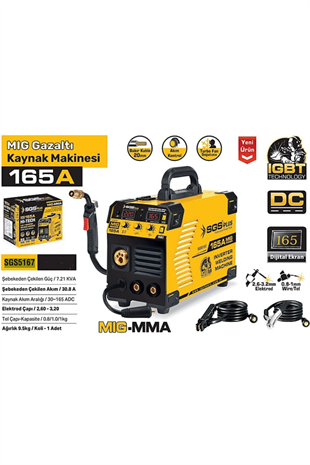 SGS MG GAZALTI KAYNAK MAKİNESİ (165 A)