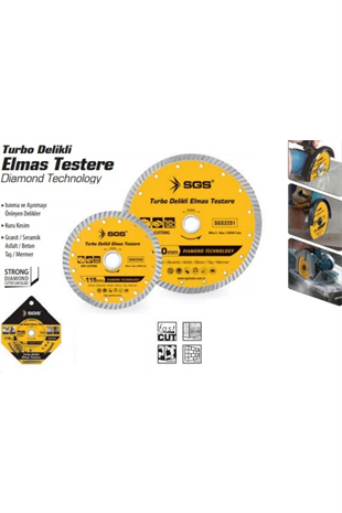 TURBO DELİKLİ ELMAS TESTERE 180MM