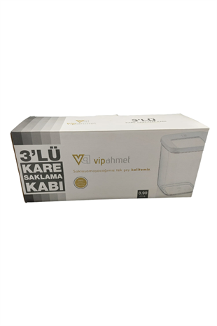 VİPAK 900 ML.VAKUMLU SAKLAMA KABI 3 LÜ