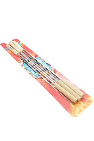 YETKİN 6 LI AHŞAP SAPLI PAKET ŞİŞ