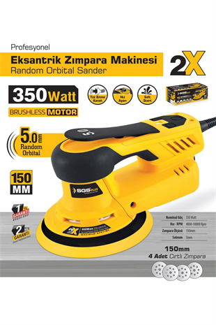 ZIMPARA MAKİNESİ EKSANTRİK 350 WATT (KÖMÜRSÜZ)