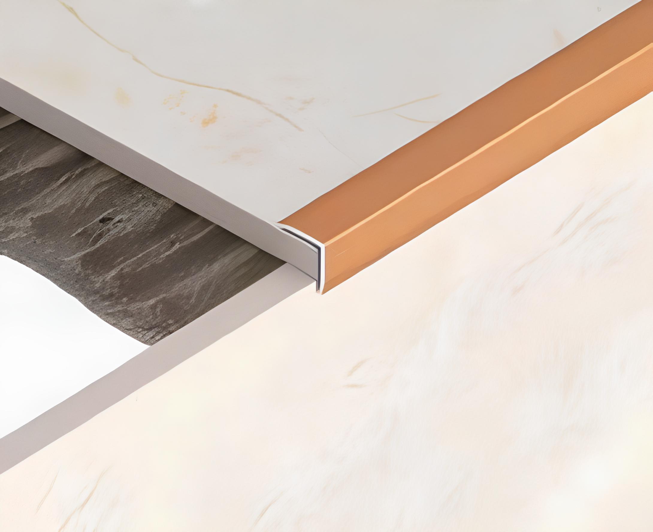 10X10 LAMİNANT PARKE BURUN PROFİLİ BRONZ