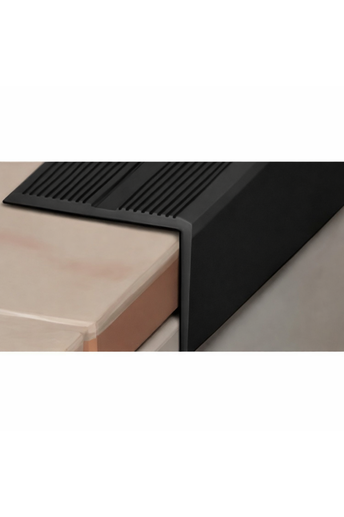 10X20 MAT SİYAH LAMİNANT PARKE BURUN PROFİLİ