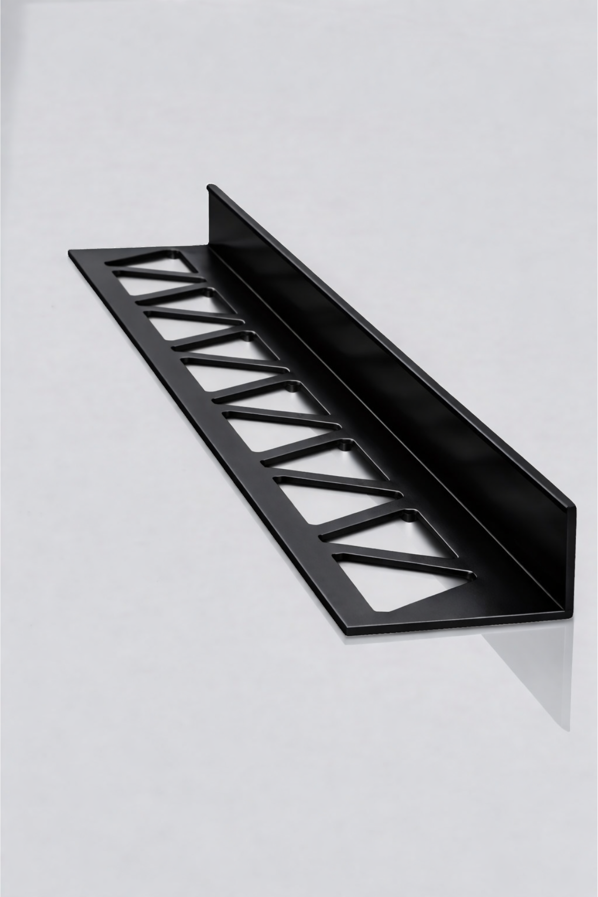 12 MM ALM. MAT SİYAH SERAMİK KÖŞE L BİTİM POFİLİ