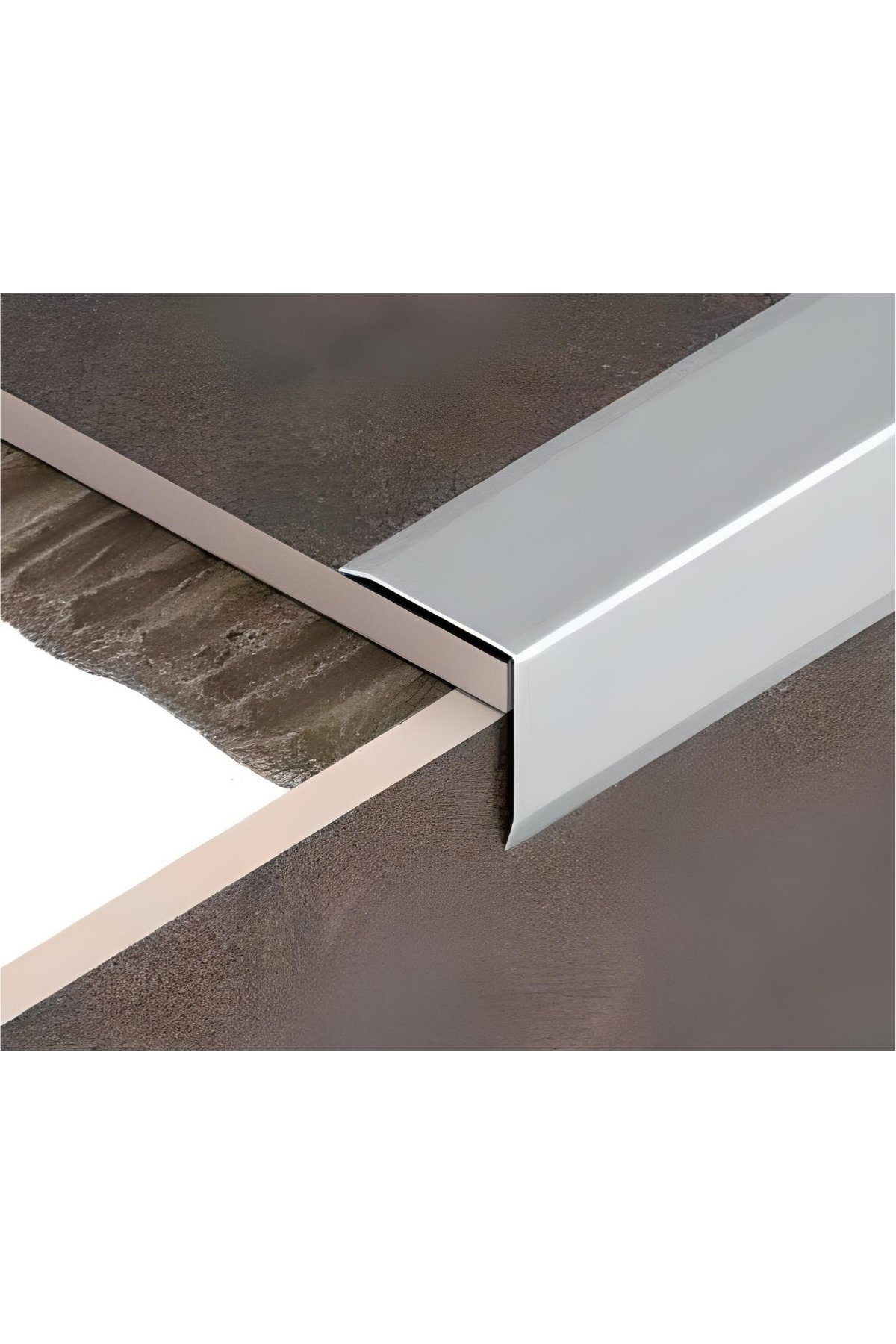 25X25 LAMİNANT PARKE BURUN PROFİLİ DÜZ GRİ