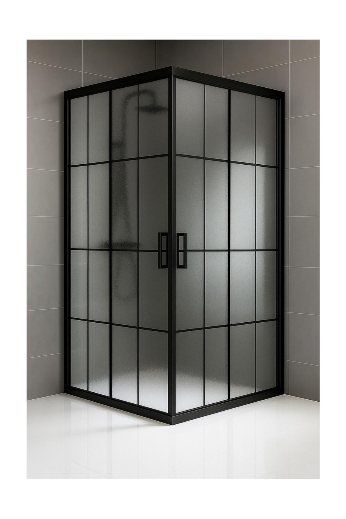 80X90 KÖŞE 5 MM KAROLAJ+BUZLU SİYAH KABİN