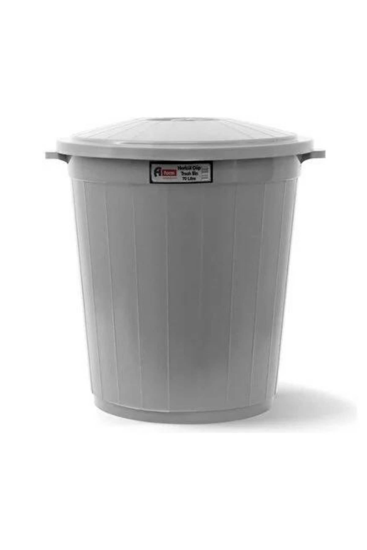 A FORM 30 LT.YUVARLAK KAPAKLI ÇÖP KOVASI GRİ