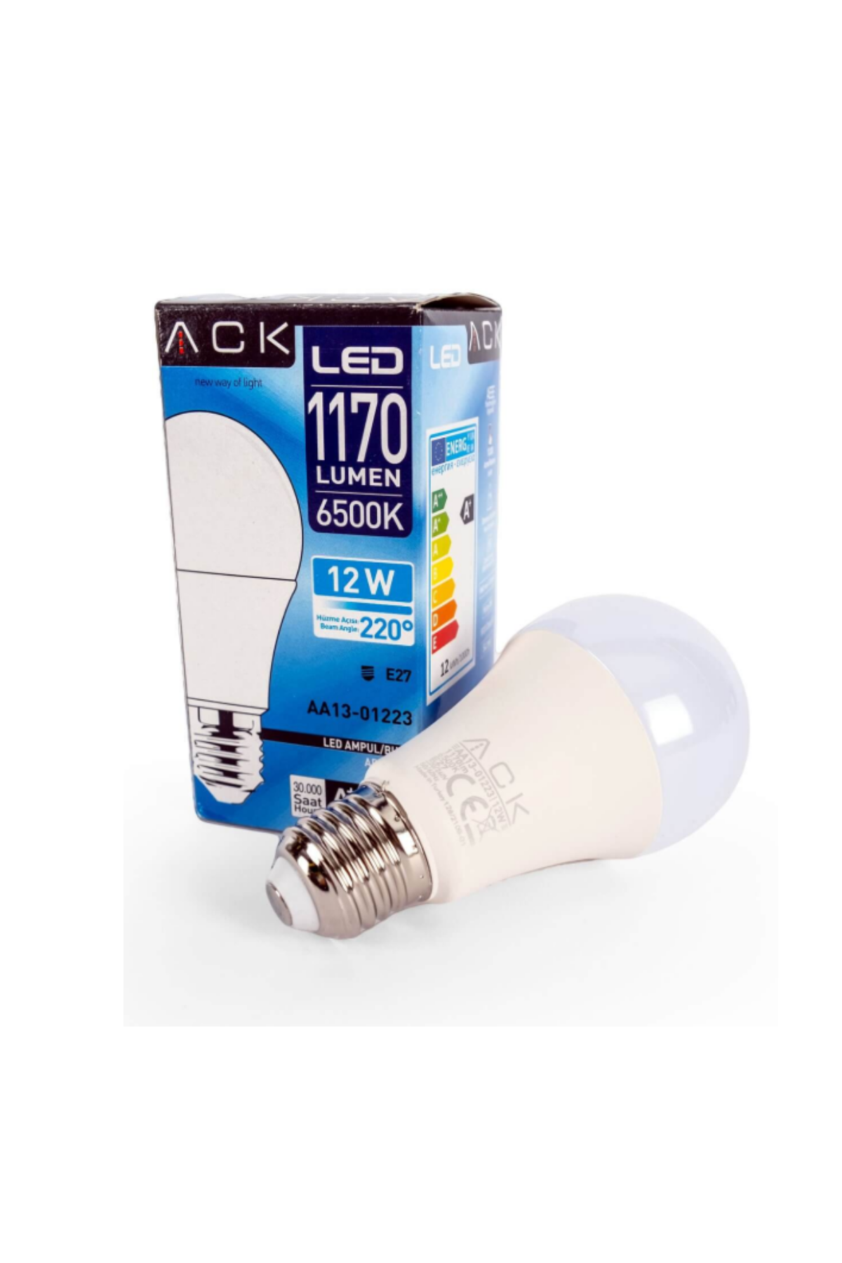 ACK 12 W BEYAZ IŞIK LED AMPUL (A60 & E27 & 6500 K)