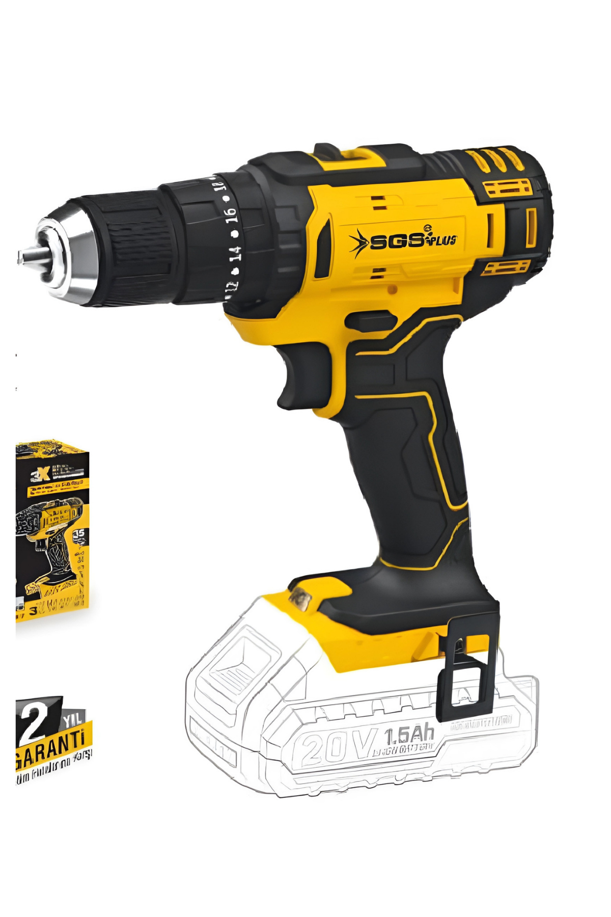 AKÜLÜ DARBELİ MATKAP 20 VOLT 1,5 A