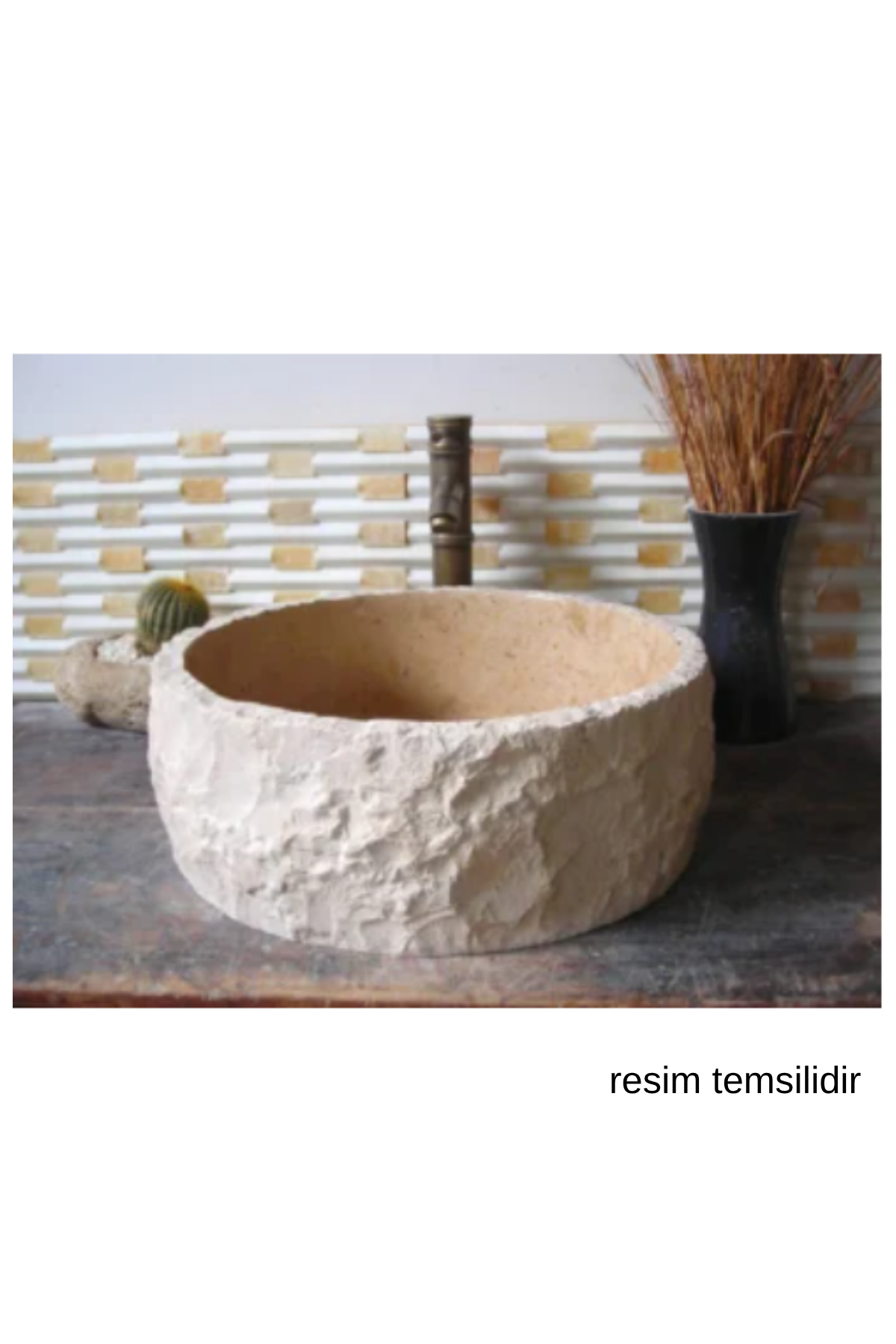 ANTİK BEJ LAVABO OVAL
