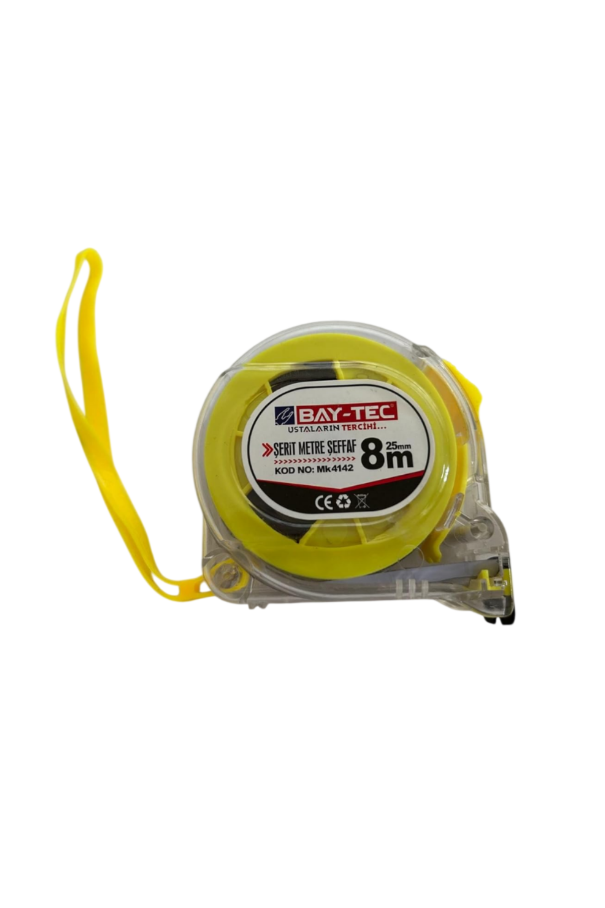 BAY-TEC ŞERİT METRE ŞEFFAF  8x25mm