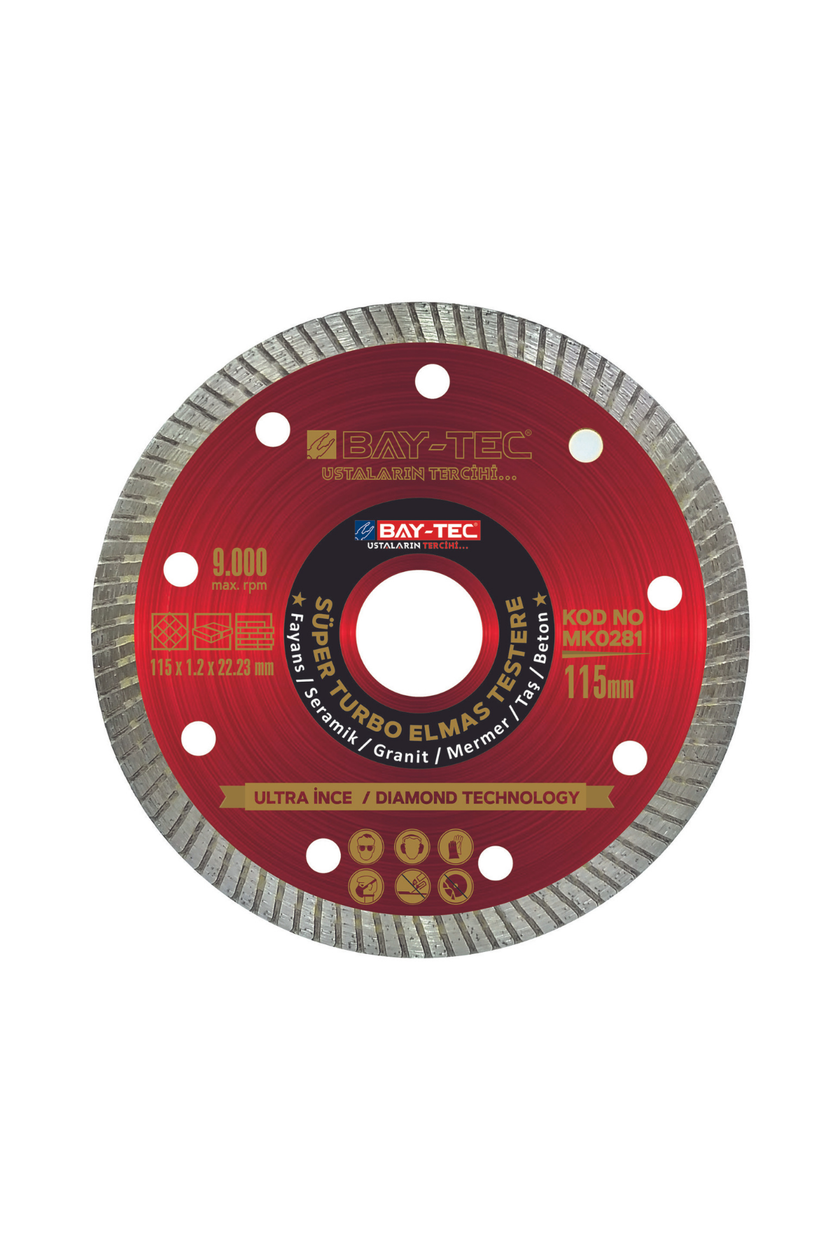 BAY-TEC SÜPER TURBO ELMAS TESTERE (İNCE)115mm