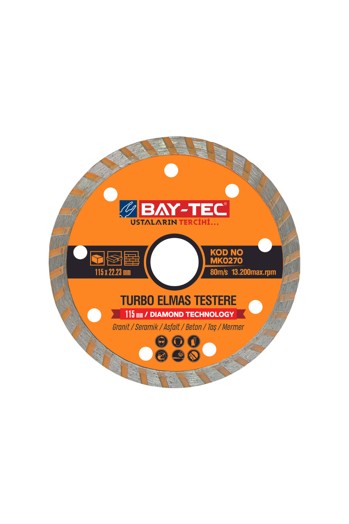 BAYTEC TURBO ELMAS TESTERE 115mm BAYTECMK0270
