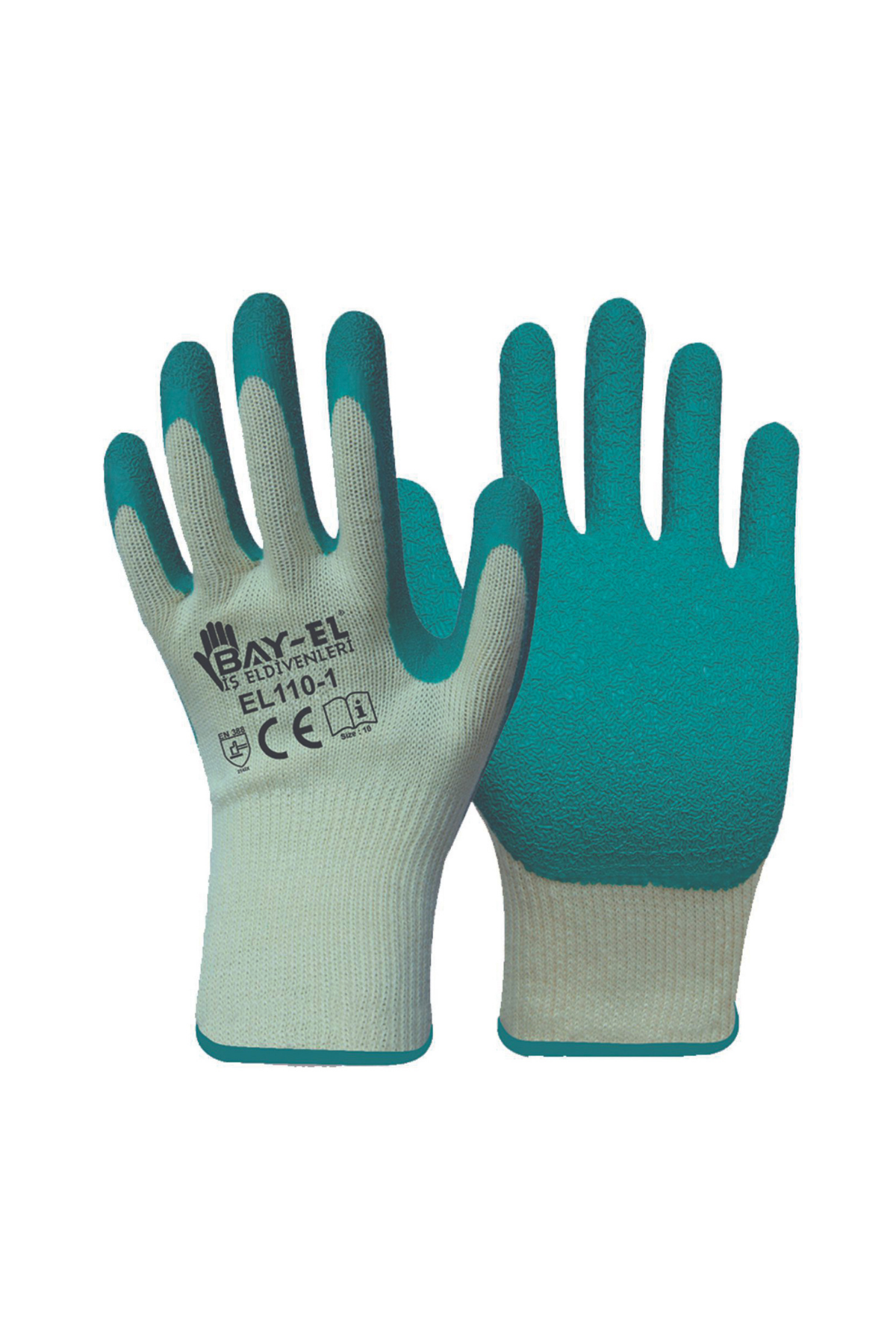 BAY-TEC YEŞİL LATEX ELDİVEN    1/2    10
