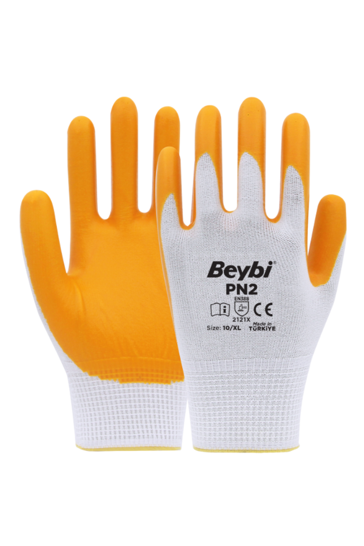 BEYBİ SARI-BEYAZ NİTRİL ELDİVEN PN-2 NO:9