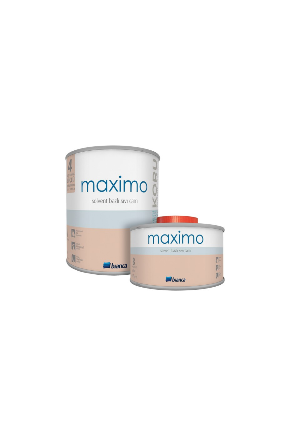 BIANCA MAXİMO SOLVENTBAZLI SIVI CAM 0.50 KG (PARLAK)