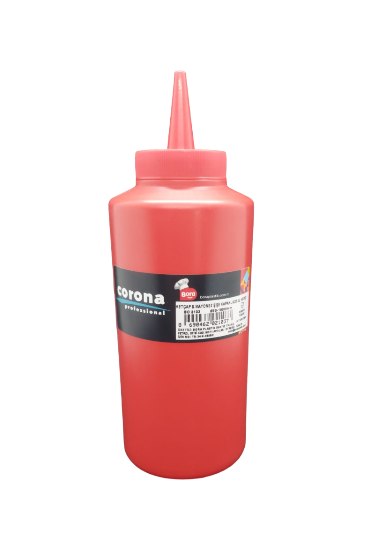 BORA KETÇAP&MAYONEZ KAPAKLI ŞİŞE 420 ML.KIRMIZI