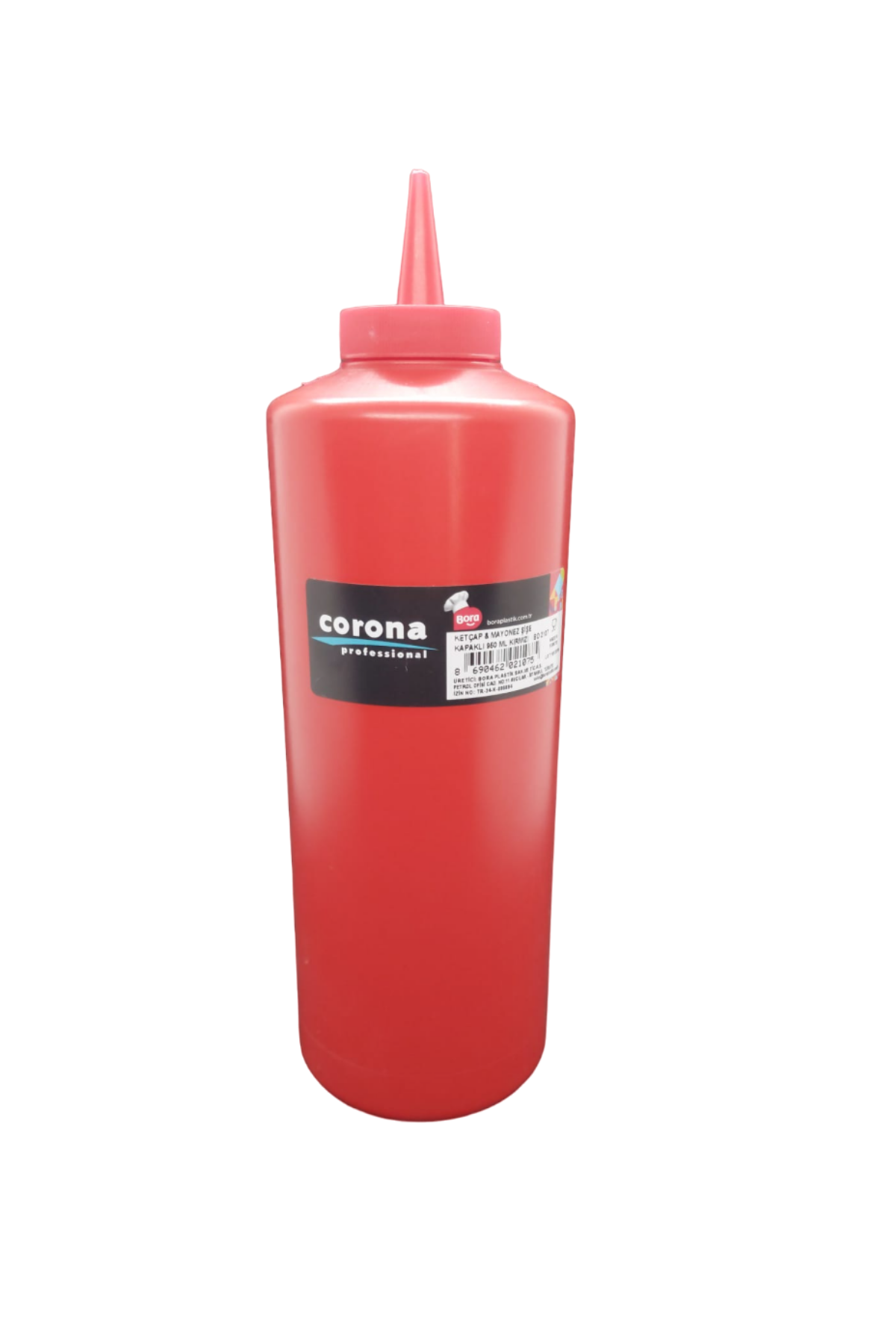 BORA KETÇAP&MAYONEZ KAPAKLI ŞİŞE 950 ML.KIRMIZI