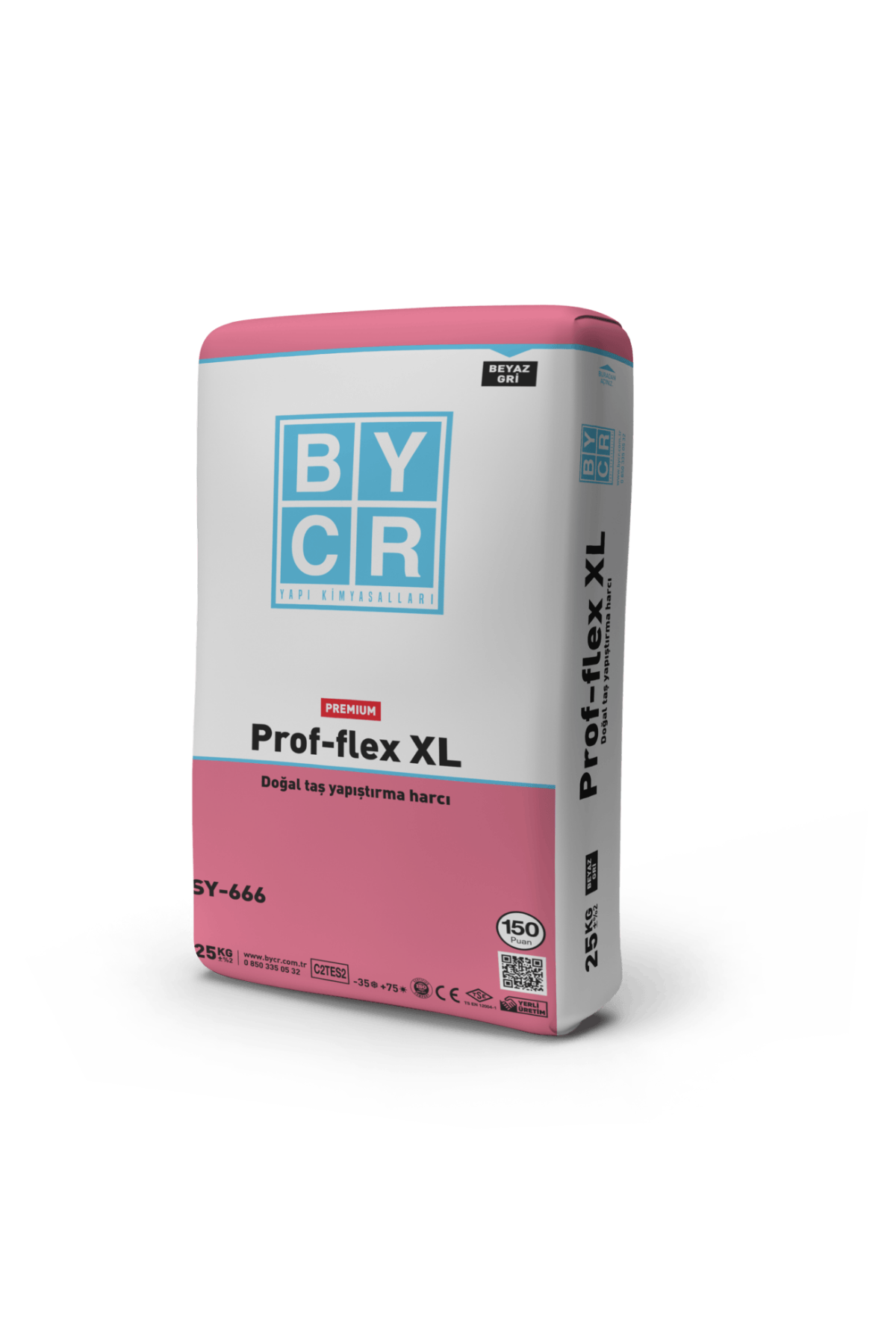 BYCR PROFOSYENEL-FLEX DOĞAL TAŞ YAPIŞTIRMA HARCI (25 KG)