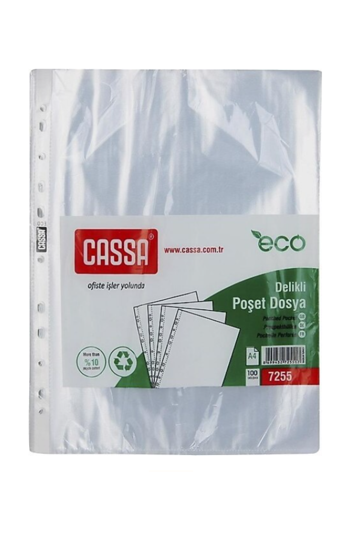 CASSA DELİKLİ  POŞET DOSYA 100 LÜ POŞET