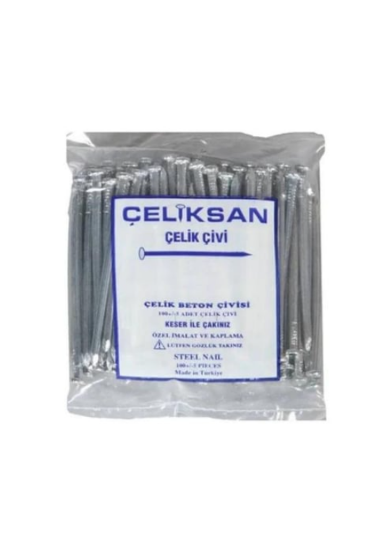 ÇELİKSAN BETON ÇİVİSİ BEYAZ OLUKLU 6 CM